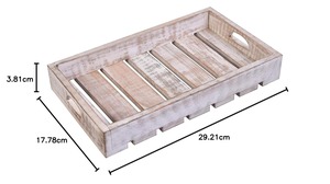 Plateau de service en bois de manguier naturel, pas cher, unique, non fini, avec poignée, pour le rangement des aliments. - Product Image 5