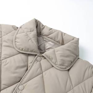 Dames gewatteerde gewatteerde jas, korte casual bovenkleding met diamantstiksels - Product Image 6