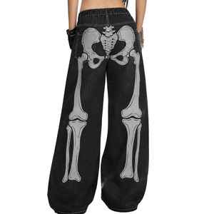 Pantalones Vaqueros Anchos Personalizados para Hombre, Estilo Y2K Gótico, con Estampado Cyber Sigilism, Pantalones de Mezclilla Hip Hop, Ropa Urbana Grunge - Product Image 4