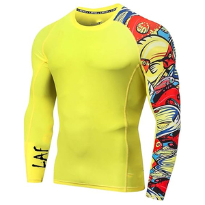 Men Long Sleeve Rash Guard <b>Compression</b> <b>Shirt</b> Graphic Print UV Protection Quick Dry Custom Logo OEM Supplier - Product Image 6