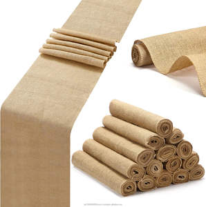 (12 x 71 pouces) Chemins de table en toile de jute 100% naturelle, style ferme, pour mariages et décorations de salle à manger et de cuisine - Product Image 1