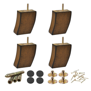 Modern Curved Wooden <b>Sofa</b> Legs for Couch Ottoman Cabinet and Upholstered Furniture Replacement - Product Image 2