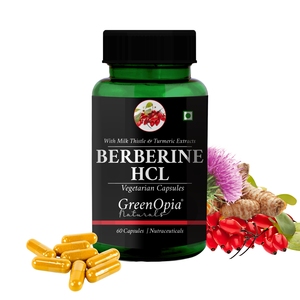 Cápsulas de Berberina HCL GreenOpia Naturals, 60 Vegetarianas, con Extractos de Cardo Mariano y Cúrcuma - Product Image 1