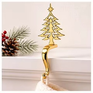 Modern <b>Stocking</b> <b>Holder</b> Metal Ornament for Holiday Gathering Decorations - Product Image 6