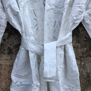 เสื้อแจ็กเก็ตยาวผ้าฝ้ายระบายอากาศสำหรับผู้หญิง, เสื้อแจ็กเก็ตยาวผ้าฝ้ายสีขาวระบายอากาศได้ดีสำหรับใส่ในฤดูใบไม้ร่วงผ้าทอ - Product Image 6