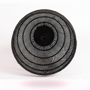 Lámpara colgante de ratán negro tejido a mano, lámpara de techo artesanal de Bali para decoración de interiores de sala de estar, marca Tya Loka Wood And Soul - Product Image 3