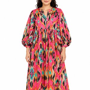 Beautiful floral Cotton Block Printed dress Dress For Casual wear Hand Block Printed Dress - Product Image 1