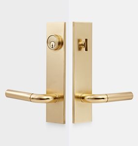 Poignée de porte double en acier noir avec levier, pour maison, hôtel, restaurant, personnalisable avec serrure de passage ou de confidentialité, quincaillerie de porte. - Product Image 5