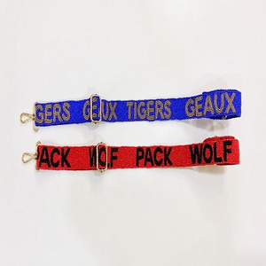 Sangles perlées pour sacs, brodées à la main, pour équipes de football, sacs bandoulière, sacs de sport, sacs de match universitaires - Product Image 4