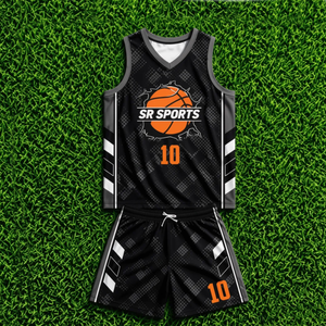 Uniformes de basket-ball personnalisés Sibrin en gros |   Maillots et shorts d'équipe avec logo, nom et numéro |   Ensemble de basket-ball réversible sublimé USA - Product Image 6
