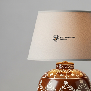 Modern Bone Inlay Table Lantern Aesthetic Floral Inlay <b>Ginger</b> <b>Jar</b> Light High-End Handicraft Decorative Accent Lamp with Custom - Product Image 5