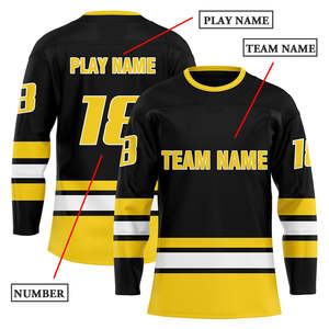 Maillots de hockey personnalisés avec logo sublimé OEM, style hockey sur glace, uniformes de hockey sur glace - Product Image 4