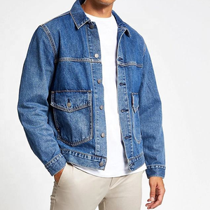 Vestes en jean unisexes en gros, prix direct usine, imperméables, coupe-vent, style streetwear à capuche - Product Image 1