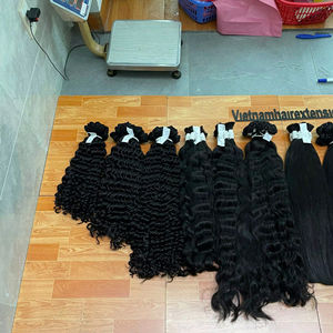 Extensions de cheveux humains Remy vietnamiens de luxe - Style Water Wave, double trame machine - Product Image 1