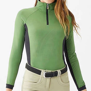Chemises d'équitation pour femmes très demandées, manches longues, séchage rapide, performance optimale, sous-vêtement technique, vêtements d'équitation - Product Image 1