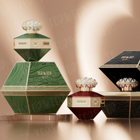 Costume Chic Bouteilles De Parfums Style Arabe Vide 100ml Irrégulier Verre Parfum Parfum Bouteille avec Boîte Haute Qualité