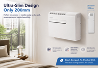 Climatiseur mural monobloc à onduleur CE Classe A+++ R32 sans unité extérieure, pompe à chaleur 220V 50Hz, homologué pour bâtiments, Kanion