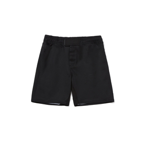 Shorts de boxe blancs pour hommes avec ceinture noire et design fendu, séchage rapide, en polyester, pour arts martiaux - Product Image 2