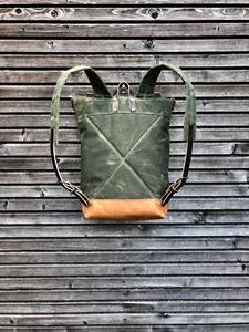 กระเป๋าเป้หนังผ้าแคนวาสเรียบง่ายสำหรับเดินทางไปโรงเรียนใส่แล็ปท็อป ขายส่ง รับทำโลโก้จากโรงงานโดยตรง LCB-0084 - Product Image 3