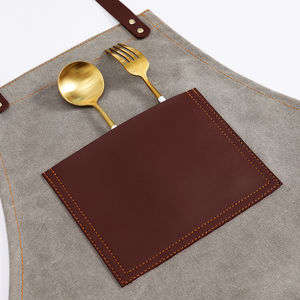 Delantal de Trabajo sin Mangas de Cuero Genuino Vintage de Alta Calidad para Hombres, Ideal para Limpieza - Product Image 5