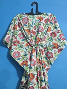 Women's Cotton Bodycon <b>Maxi</b> <b>Kaftan</b> Block Print Washable Comfortable Nightwear Bridesmaid Dress Gown Beachwear Handmade Long - Product Image 6