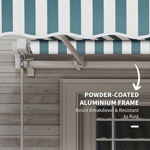 Tenda da Sole Manuale Retrattile 12 X 10 per Esterni, Riparo Parasole per Patio, Balcone, Giardino - Design Versatile e Regolabile di Gree - Product Image 6