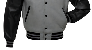 Veste universitaire personnalisée de haute qualité pour homme, style collège, en fibre de bambou respirante, avec bordure côtelée et fermeture à boutons-pression, pour l'hiver - Product Image 3