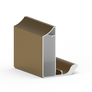 Profilé en alliage d'aluminium série 6000 pour porte d'armoire, poignée usinée CNC, extrusion d'aluminium avec panneau en verre - Product Image 4