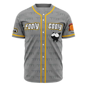 Maillot de baseball en maille de coton à rayures, col en V oversize, style streetwear personnalisé - Product Image 5