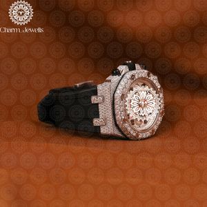 Reloj Mecánico para Hombre Charm Jewells, Caja de Acero Inoxidable, Correa de Silicona, Hebilla con Diamantes, Cronógrafo de Lujo, Esfera Analógica - Product Image 3