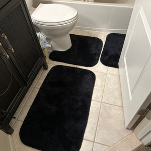 Tapis de sol de salle de bain personnalisé, de haute qualité, doux, moderne, antidérapant, disponible en différentes couleurs, ensemble de 3 tapis de salle de bain - Product Image 5