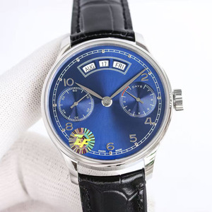 Montre mécanique automatique pour homme, de luxe, romantique et éternelle, avec cadran bleu de qualité supérieure, affichage de la date, idéale pour les voyages d'affaires décontractés - Product Image 1