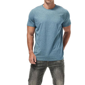 High Quality 210gsm Cotton Blank <b>Plain</b> <b>Tshirt</b> Custom Logo Printing Plus Size Men's T-Shirts Oversized Heavyweight Men's T-shirts - Product Image 1