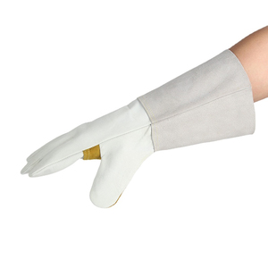 Custom Design <b>Cow</b> Split Leather Full Finger Fire Proof Welding Gloves Heat Resistant For Men Women Industrial Work Gloves - Product Image 3