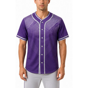 Professional Baseball Jersey Top With Button Front Closure Moisture Wicking Custom Team Shirt For Outdoor Sports Activities - Product Image 3