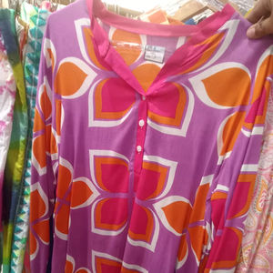 Chemise décontractée à manches longues pour femme et fille, style bohème, en satin, avec imprimé papillon, boutonnée, à franges pastel, motif étoile rétro - Product Image 1