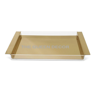 Plateau de rangement en métal argenté, plateau à vaisselle, plateau à nourriture, plateau de table, décoration de table, artisanat, mariage, fête - Product Image 6
