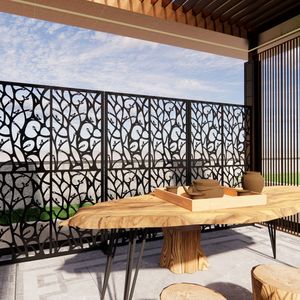 Biombo Decorativo Metálico Independiente de 3.8 Pies de Ancho x 6 Pies de Alto para Interiores/Exteriores, para Patio, Balcón, Divisores de Espacios Interiores - Product Image 6