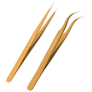 Multi Shape & Purpose Non-Slip Grip Extension Tweezers For Volume, Isolation & Classic Stainless Steel Eyelash Grafted Tweezers - Product Image 1