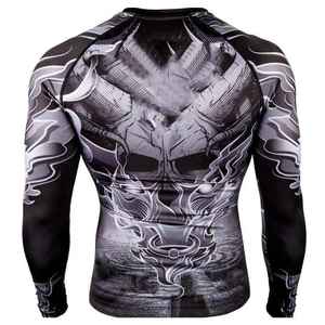 Camiseta de Compresión con Estampado por Sublimación Completa para Hombre, Ropa Deportiva para Entrenamiento, Camiseta de Compresión para Moldear Músculos, Proveedor Mayorista - Product Image 4