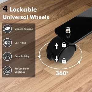 Paravent mobile à panneau unique de 1,80 m avec roulettes silencieuses – Écrans et séparateurs élégants - Product Image 6