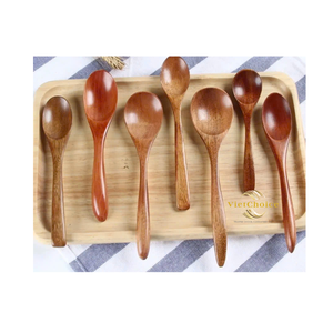 Cuchara de Bambú de Alta Calidad al Mejor Precio, Utensilios de Cocina de Madera Natural para Sartenes Antiadherentes, Utensilios de Bambú Natural - Product Image 1