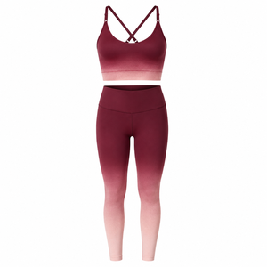 Conjuntos de Yoga de 2 Piezas, Ropa Deportiva, Ropa para Ejercicio, Gimnasio, Entrenamiento, Conjuntos de Yoga Sin Costuras, Servicios OEM, Conjuntos de Yoga al por Mayor - Product Image 1