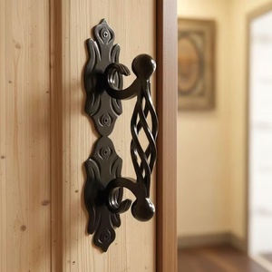 Poignée de porte en fer forgé Iron Nature, résistante à la rouille, facile à installer, finition peinte style asiatique pour portails - Product Image 2