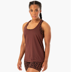 Women's Solid Color Sleeveless Tank <b>Top</b> Collarless Knitted Cotton Casual Breathable Fit Regular Length Front Logo Customizable - Product Image 5