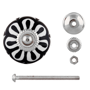 Perillas de gabinete de porcelana de cerámica redondas personalizadas, tirador de tocador colorido para dormitorio, baño, centro comercial, muebles para cajones - Product Image 1