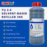 Encre bleue à solvant écologique à base d'eau Uniplus, encre rouge pour cartouche TIJ2.5