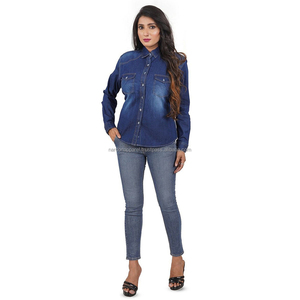 Nardon Apparel 2025 verano Mujer nueva moda Casual Denim camisa de manga corta modelo de estilo europeo y americano - Product Image 1