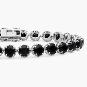 Bracelet en moissanite pour femmes, chaîne en argent sterling 925, bijoux de luxe, cadeau - Product Image 1