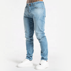 Most Selling <b>Elastic</b> Straight Men <b>Jeans</b> Pants Custom Made Lightweight Fashion Stretch Cotton Denim Pants - Product Image 1